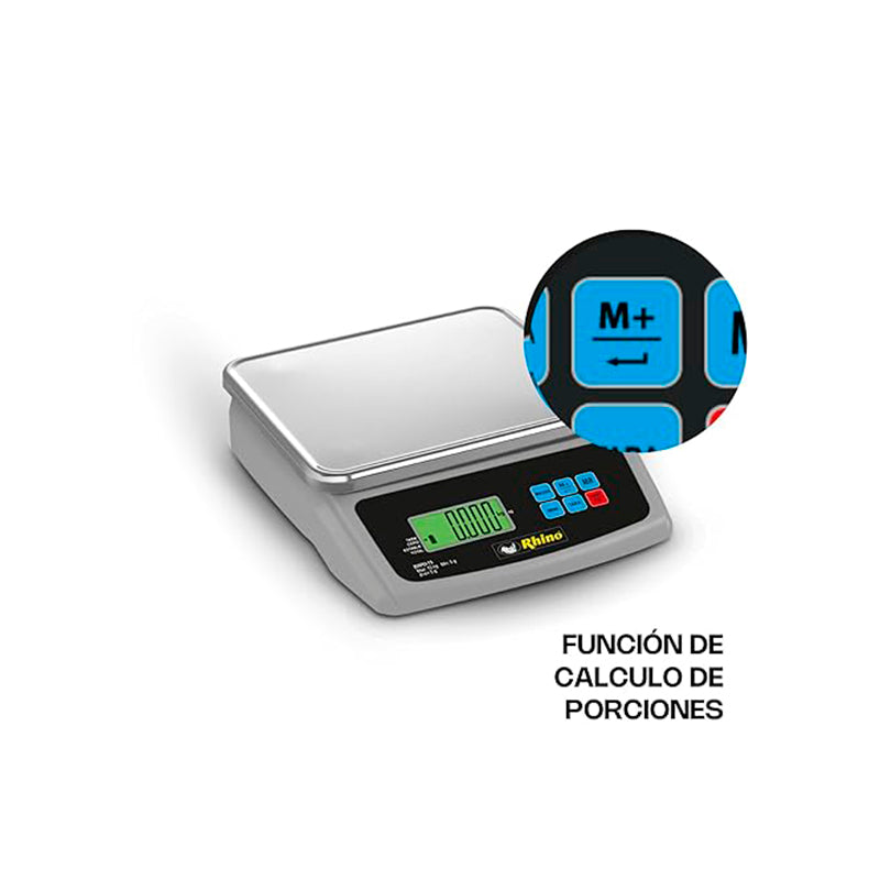 Báscula Digital Porcionadora Para 15kg Rhino Bapo-15