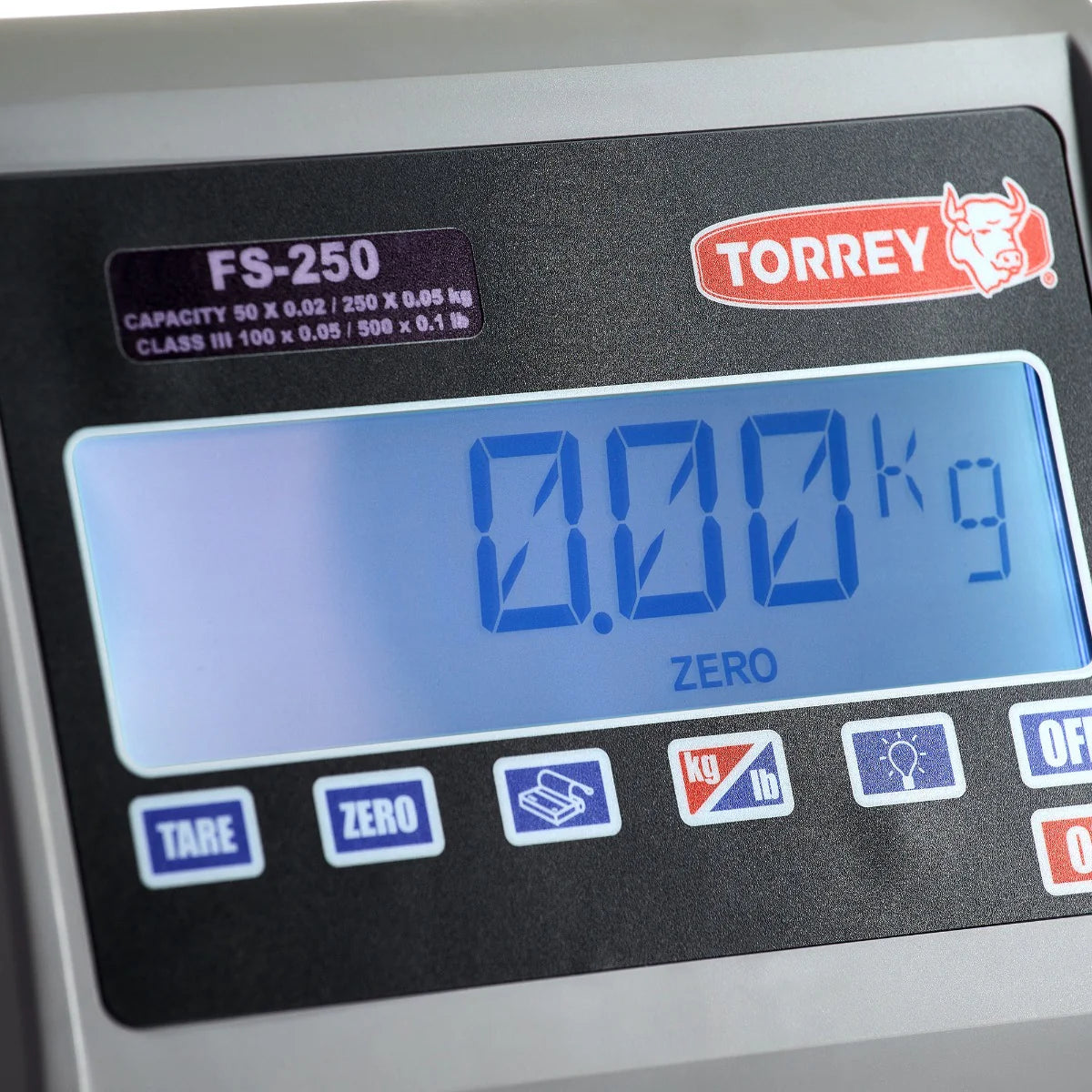 Báscula Digital Plataforma/Recibo Torrey Fs500 capacitad de 500kg Precisión de 50g Conexion a PC Batería recargable