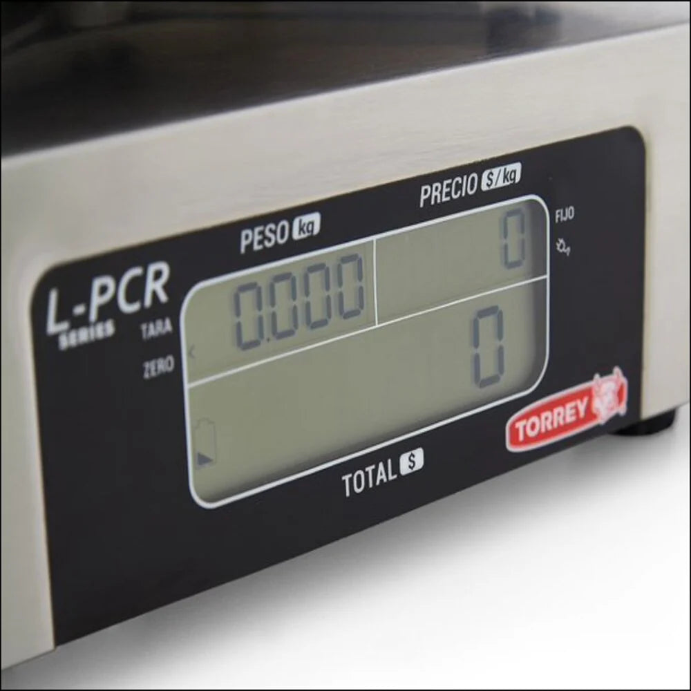 Báscula Digital Torrey Lpcr-20n 20 Kilos plato 30.5x22.5cm División minina 2g (0-8kg). 5g (8-20kg)