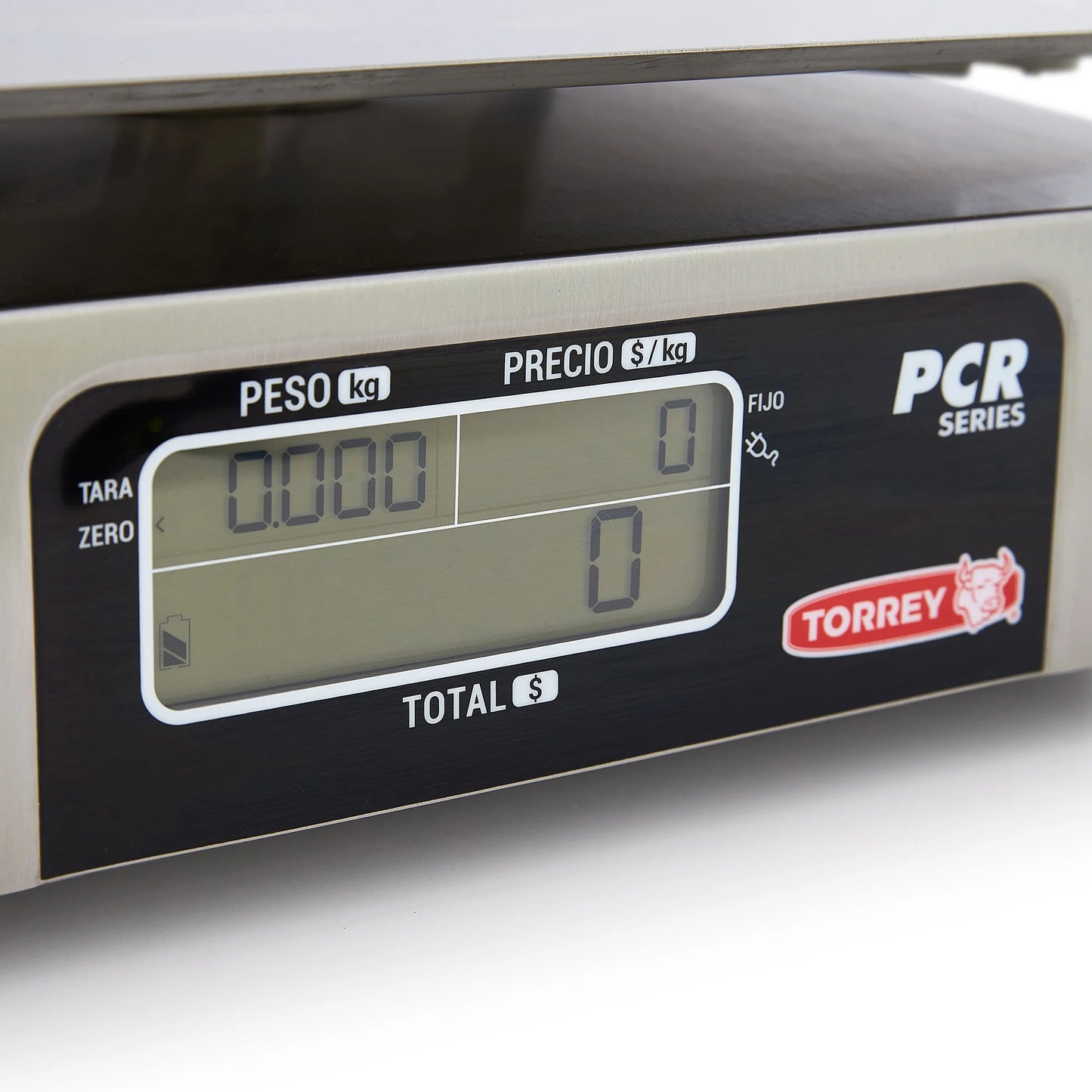 Báscula Digital Torrey Pcr-40 40kg Conexión A Pc Acero Inoxidable Precisión de 5 gramos Batería recargable