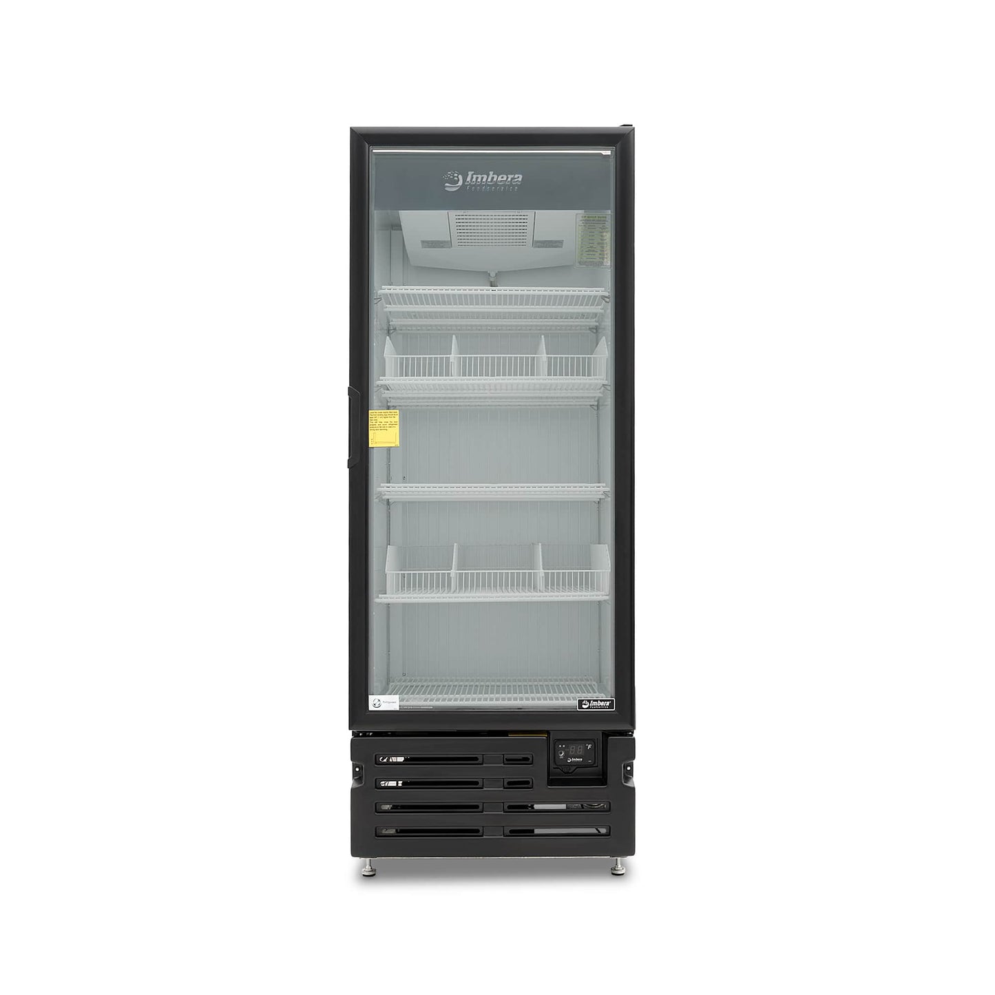 Congelador Vertical Imbera VFS-24 Puerta De Cristal gando de -23°C a -28°C.