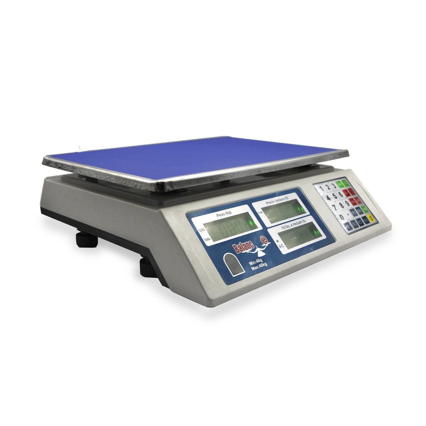 Báscula Digital Comercial Metrology BAL40 capacidad de 40Kg Precisión de 5g Batería recargable