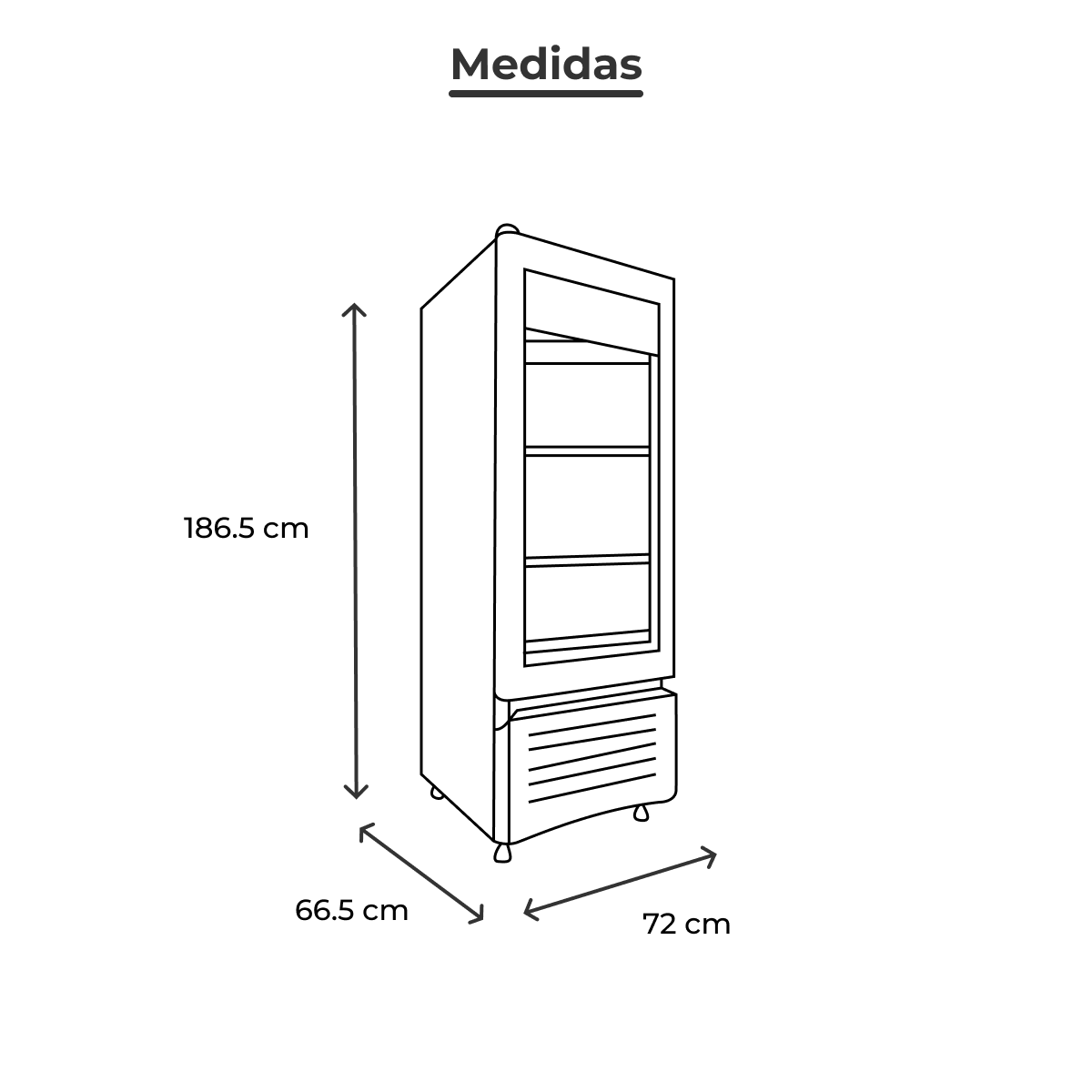 Refrigerador Comercial Torrey Tvc17 Rango de temperatura 2° A 6°c 17 Pies Refresquero