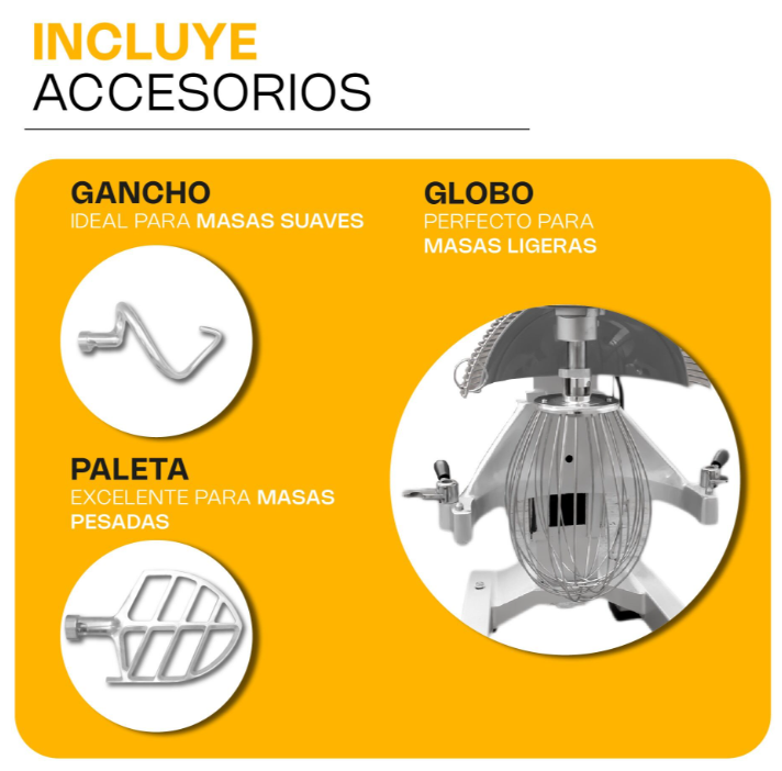 Batidora Comercial Rhino Bati-40x 1500w Amasado 9kg