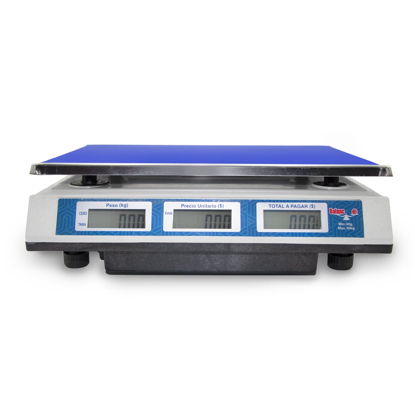 Báscula Digital Comercial Metrology BAL40 capacidad de 40Kg Precisión de 5g Batería recargable