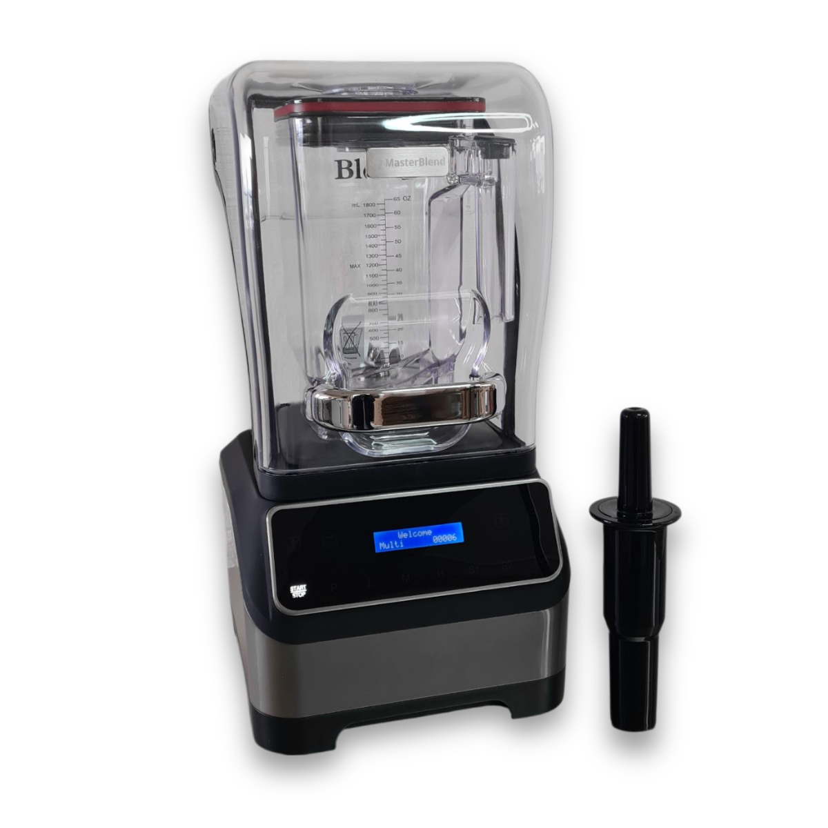 Licuadora Comercial Silenciosa Hielo Masterblend Vaso de 1.8l 2.2hp 100v con cubierta antiruido