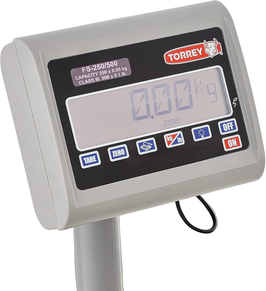 Báscula Recibo Plataforma Torrey Fs250 Capacidad 250kg Precisión de 50g Conexión A Pc