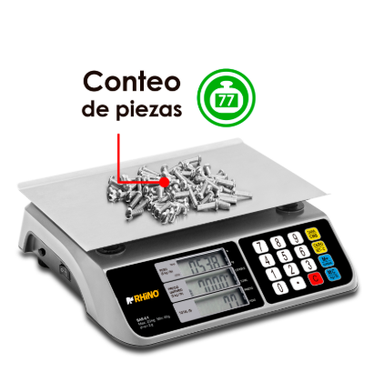 Báscula Electrónica Rhino Bar-6x Conexión Usb capacidad de 20 kg 2 gramos precisión