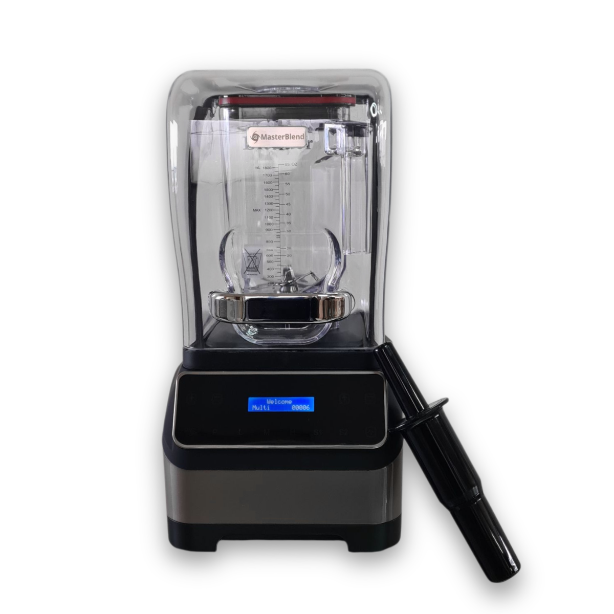 Licuadora Comercial Silenciosa Hielo Masterblend Vaso de 1.8l 2.2hp 100v con cubierta antiruido