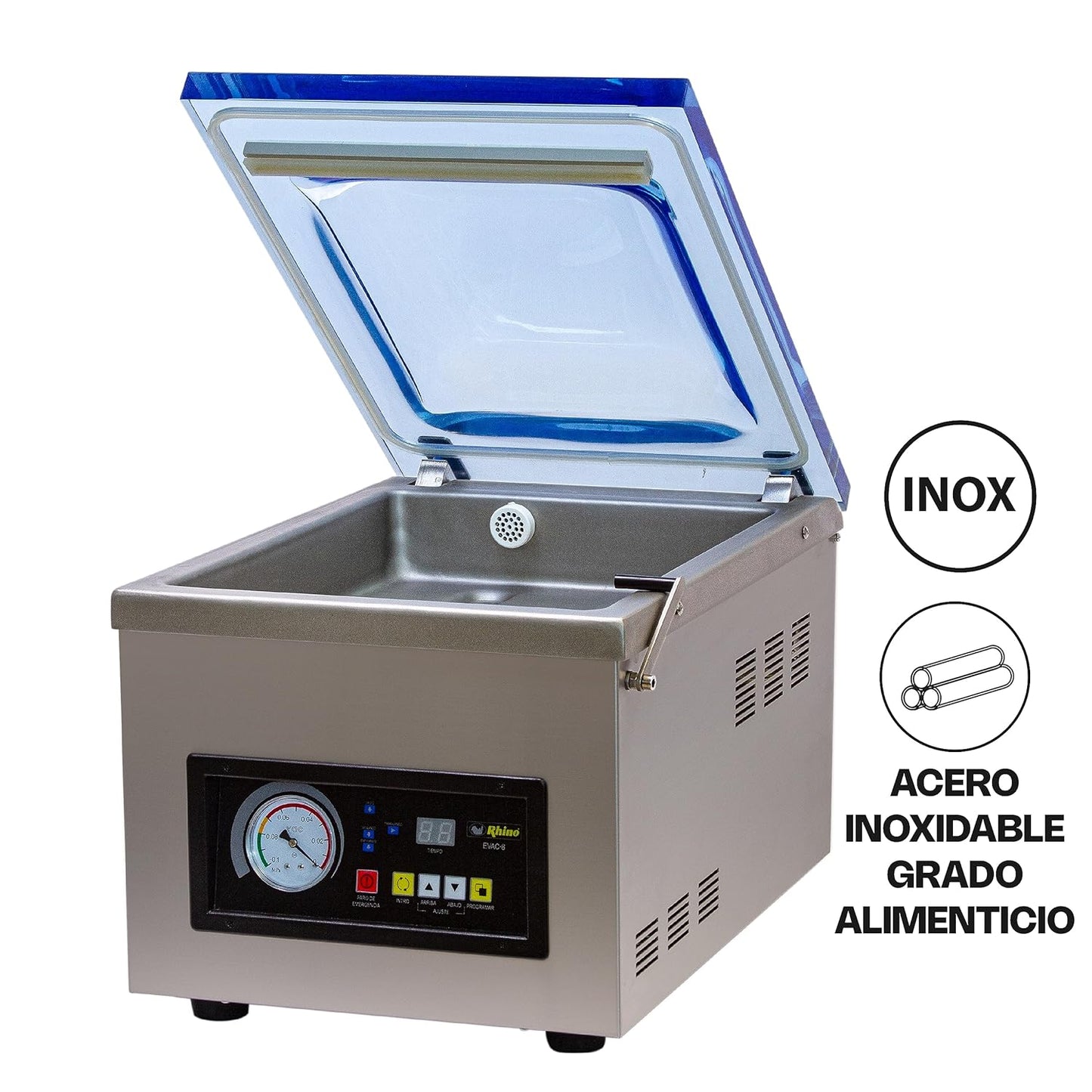 Empacadora Alto Vacío Rhino Evac8 27cm sellado 110v