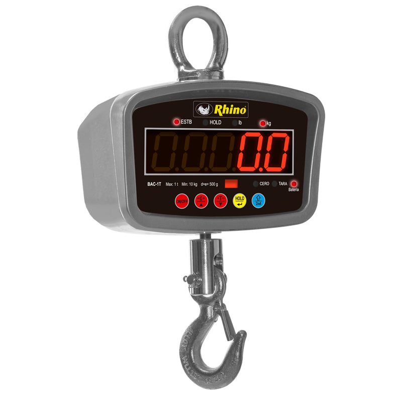 Báscula Colgante Rhino Bac 1t 1 Tonelada de capacidad 500g de precisión