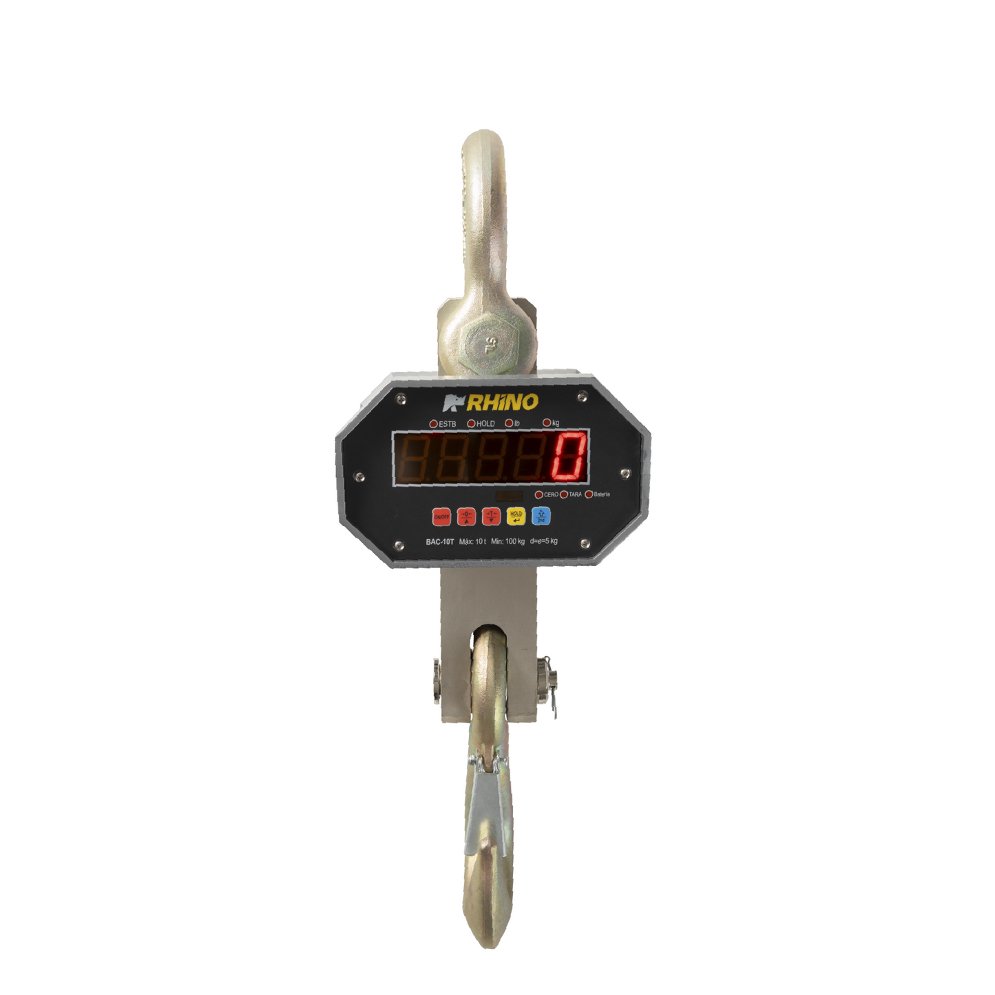 Báscula Electrónica Colgante 10 Toneladas Rhino Bac10t Precision 5 kg