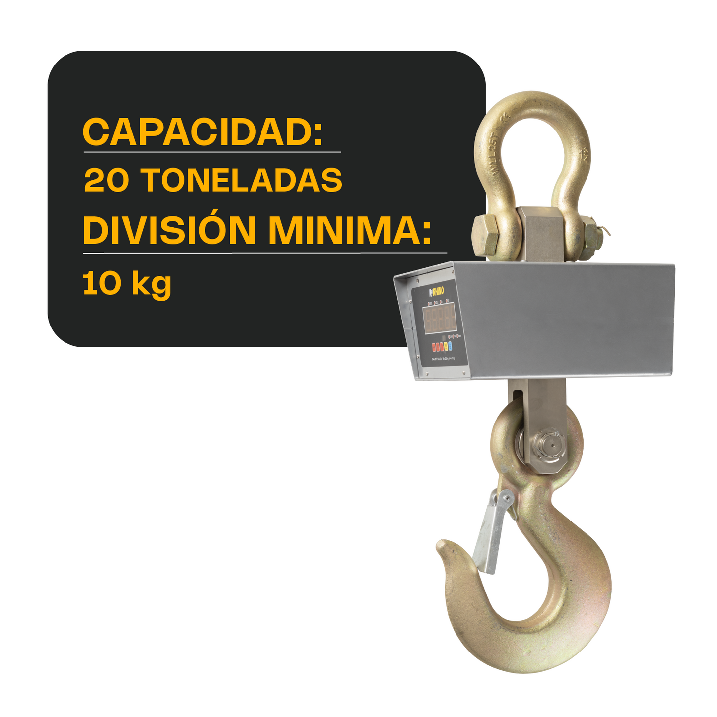 Báscula Electrónica Colgante 20 Toneladas Rhino Bac20t Precision 10 kg