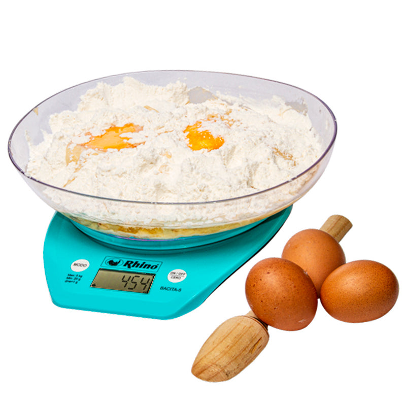 Bascula Digital Rhino para cocina con tazón 5kg/1g Bacita-5