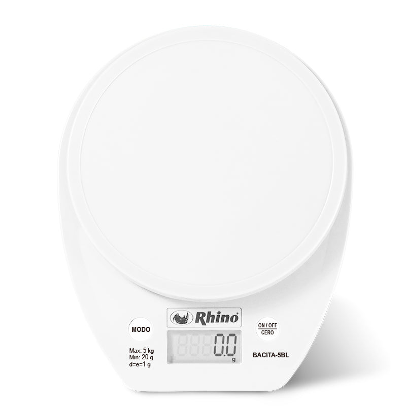 Bascula Digital Rhino para cocina con tazón 5kg/1g Bacita-5