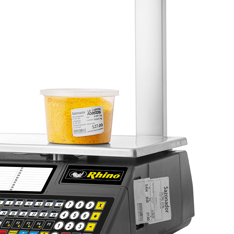 Bascula Etiquetadora 30 Kg Rhino Baet30x Con Wifi Conexion a Pc