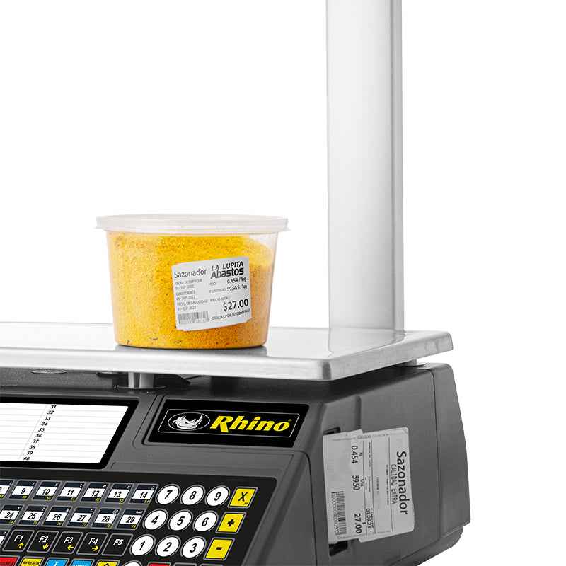 Bascula Etiquetadora 30 Kg Rhino Baet30x Con Wifi Conexion a Pc