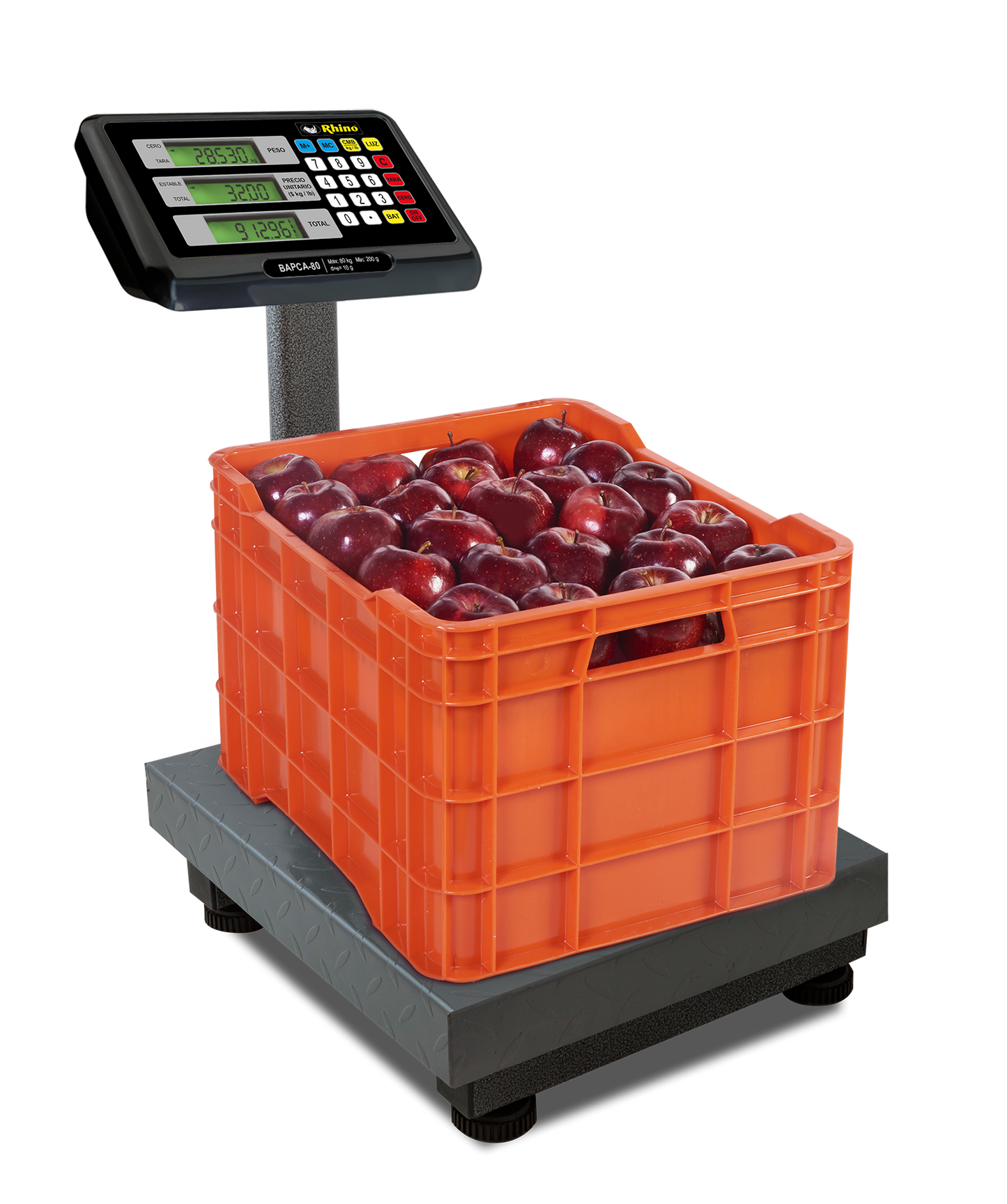 Báscula Comercial Digital Plataforma Rhino Bapca80 80kg de capacidad Precisión de 10 gramos
