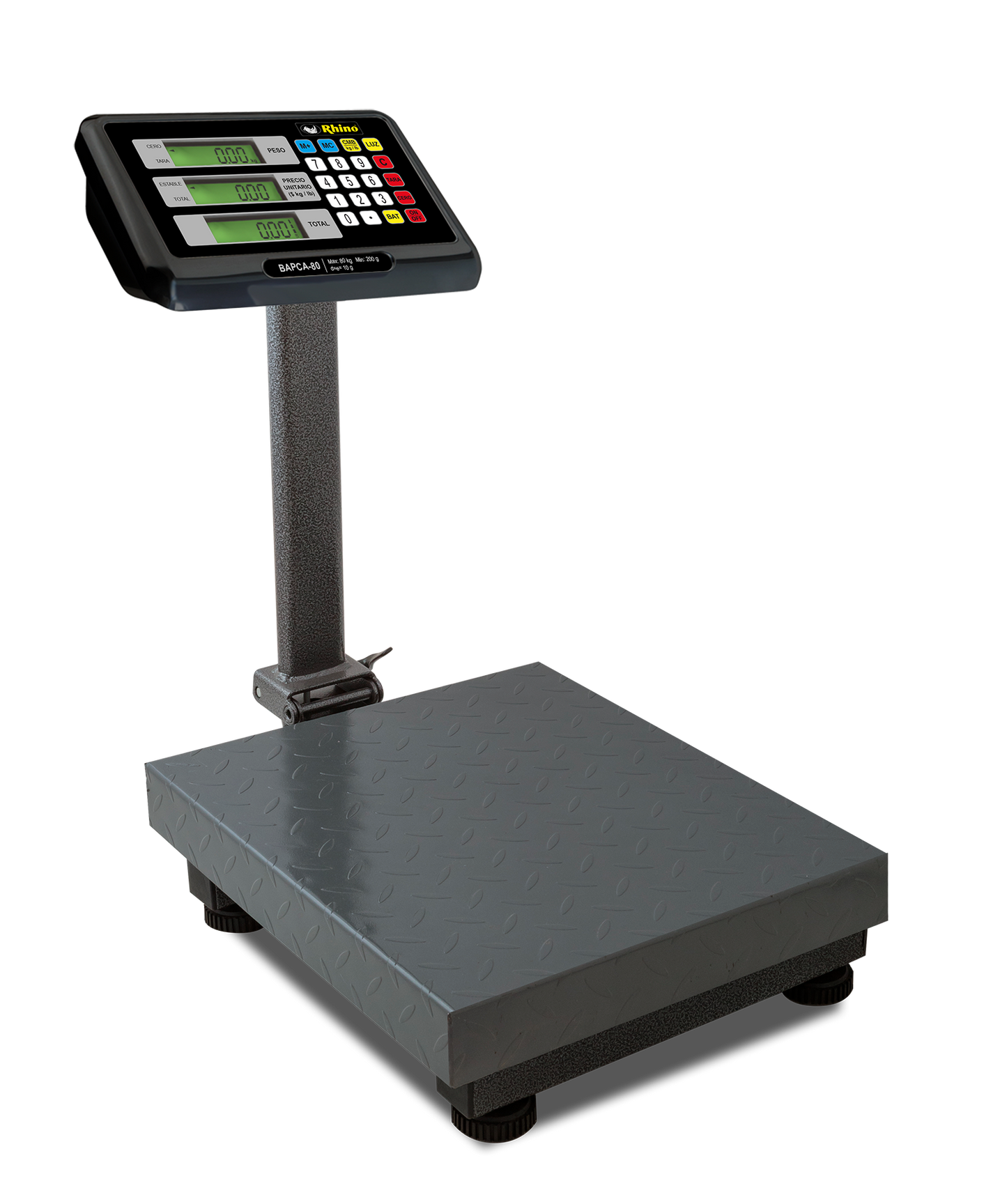 Báscula Comercial Digital Plataforma Rhino Bapca80 80kg de capacidad Precisión de 10 gramos