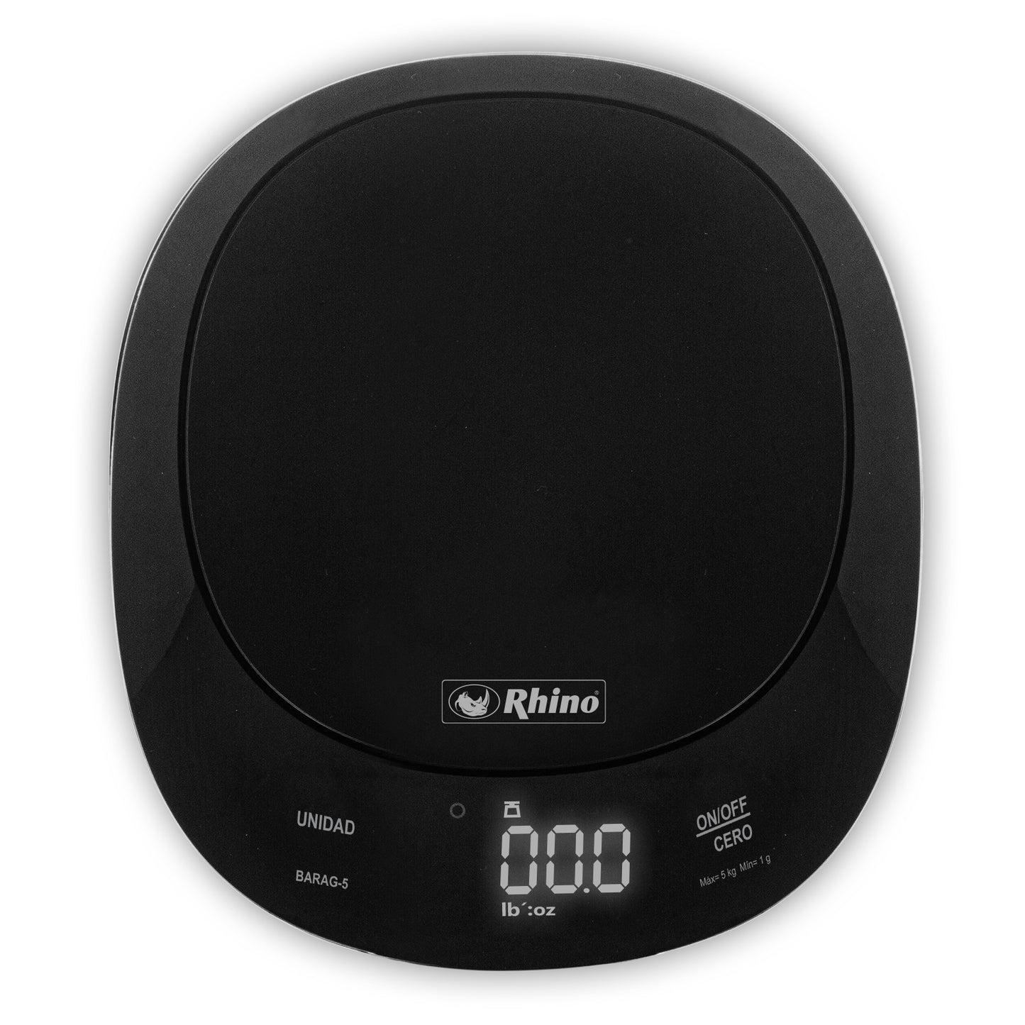 Báscula De Cocina Contra Agua Rhino Barag5 5kg de capacidad /1gr de precisión