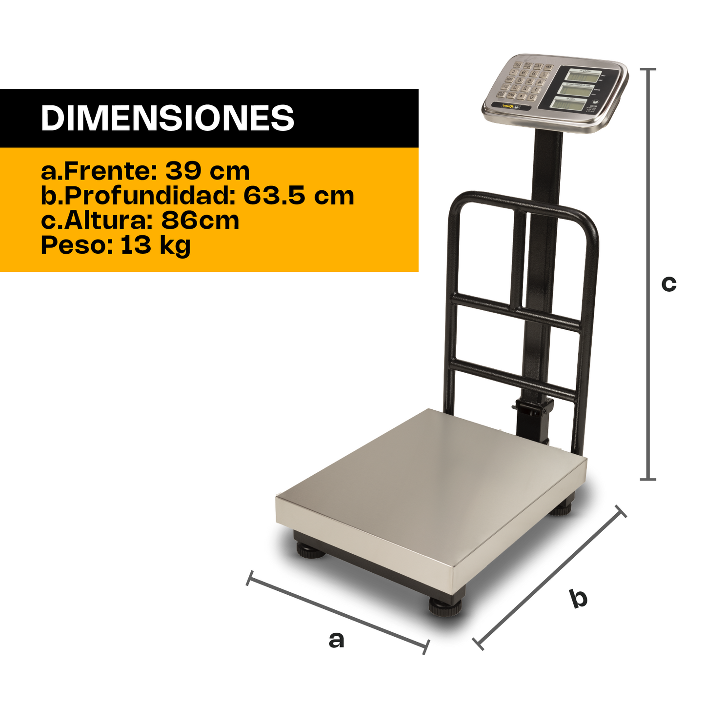 Báscula Digital Plataforma Bp 200kg Rhino Base A.inox