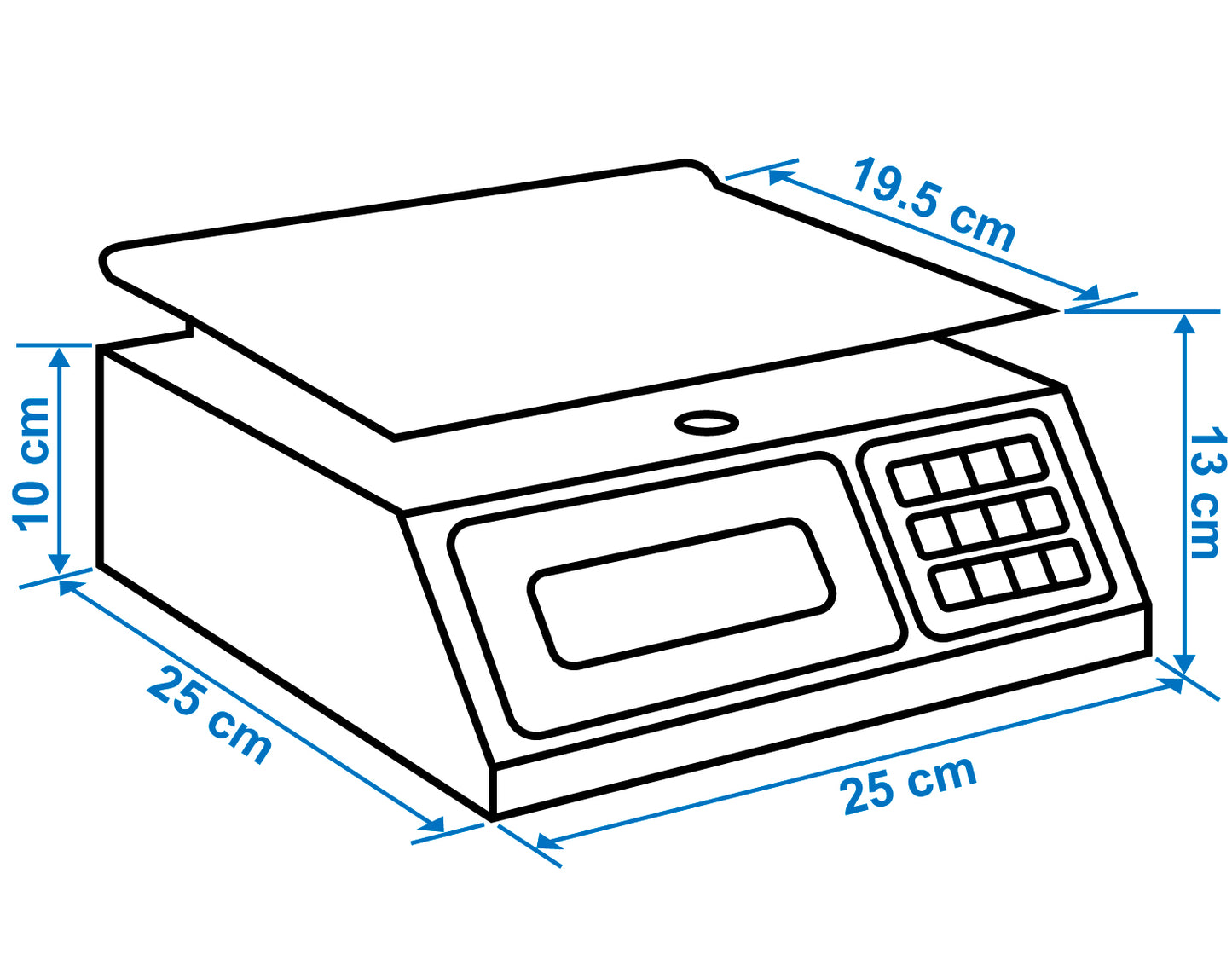 Bascula Gramera Torrey 6 Kg LEQ6 Conexión A Pc porcionadora batería recargable