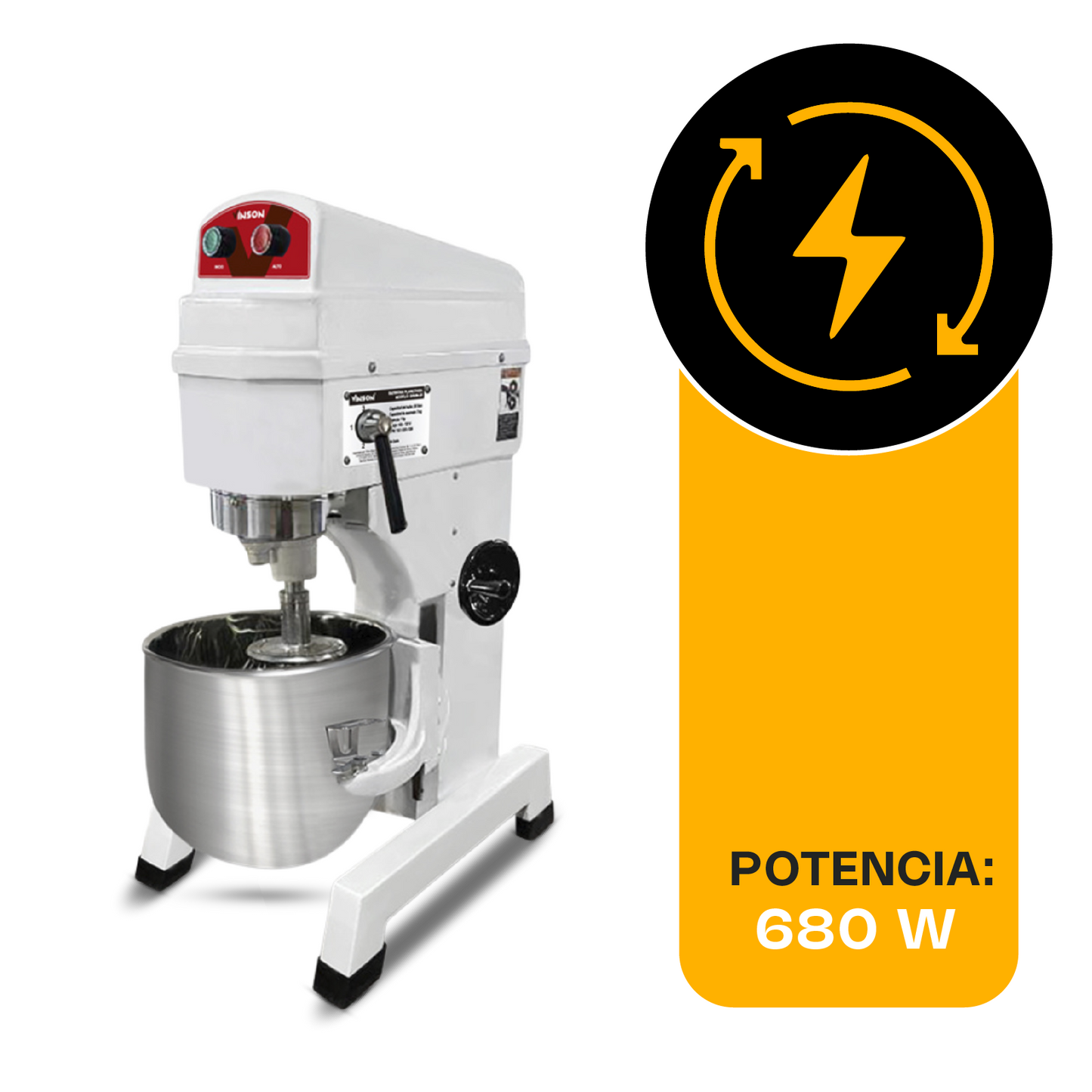 Batidora Planetaria Vinson 19,3 Lt Bavin20 3 Velocidades 3kg Amasado