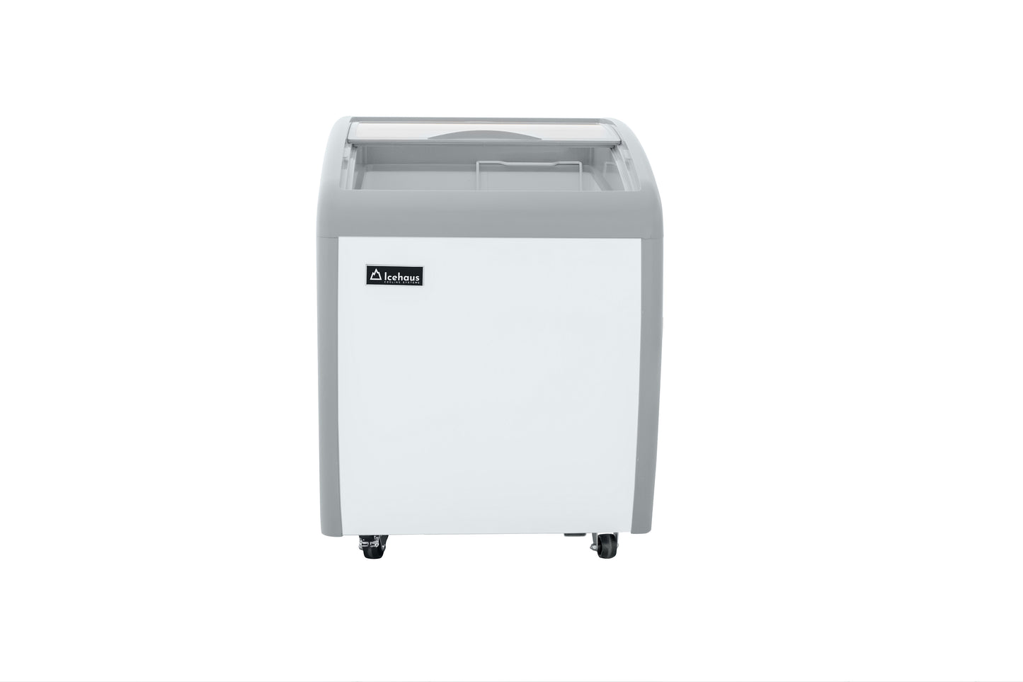 Congelador Paletero tapa cristal curvo IceHaus CHPC160 capacidad de 160 litros