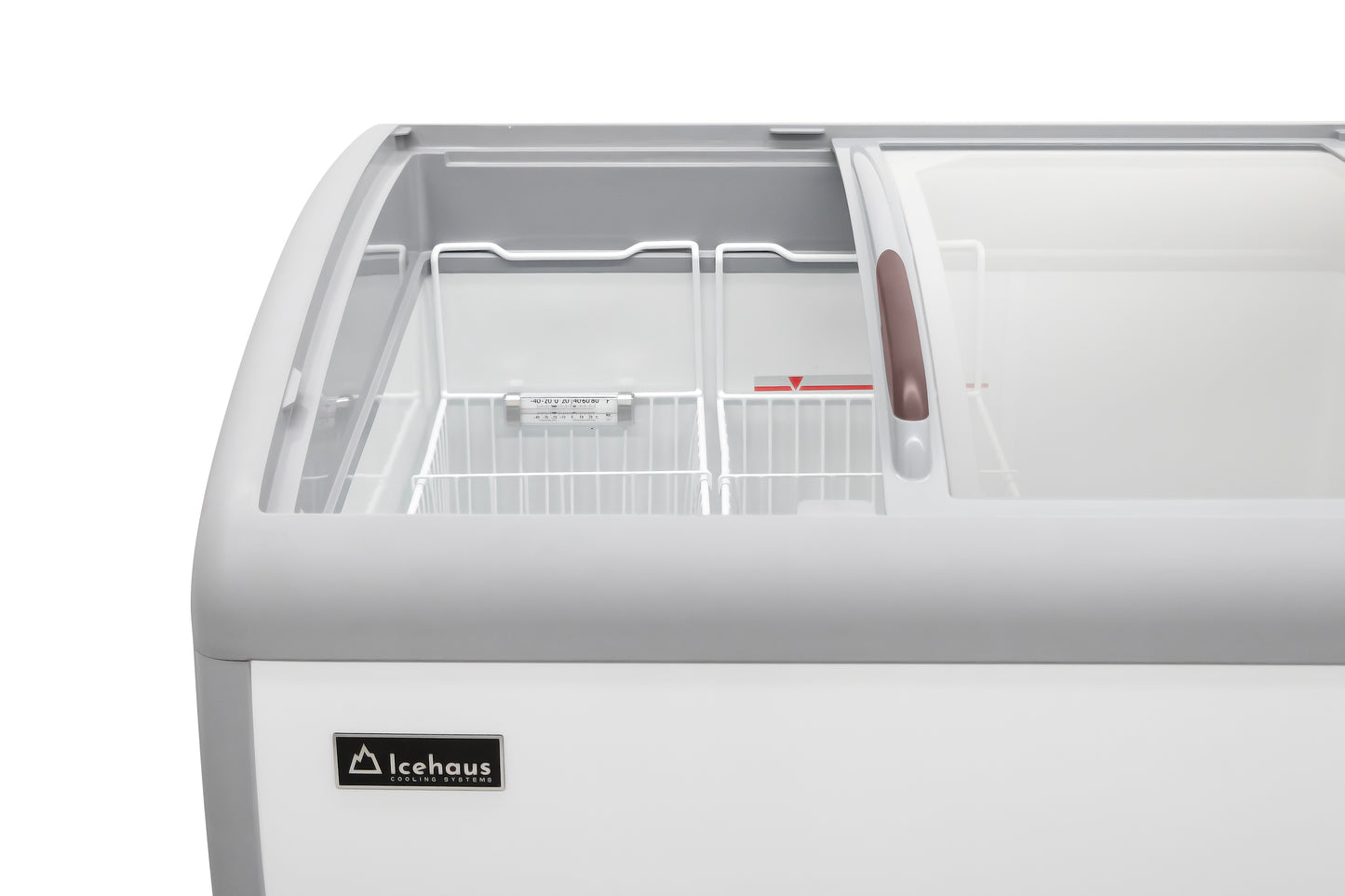 Congelador Paletero tapa cristal curvo IceHaus CHPC260 capacidad de 260 litros
