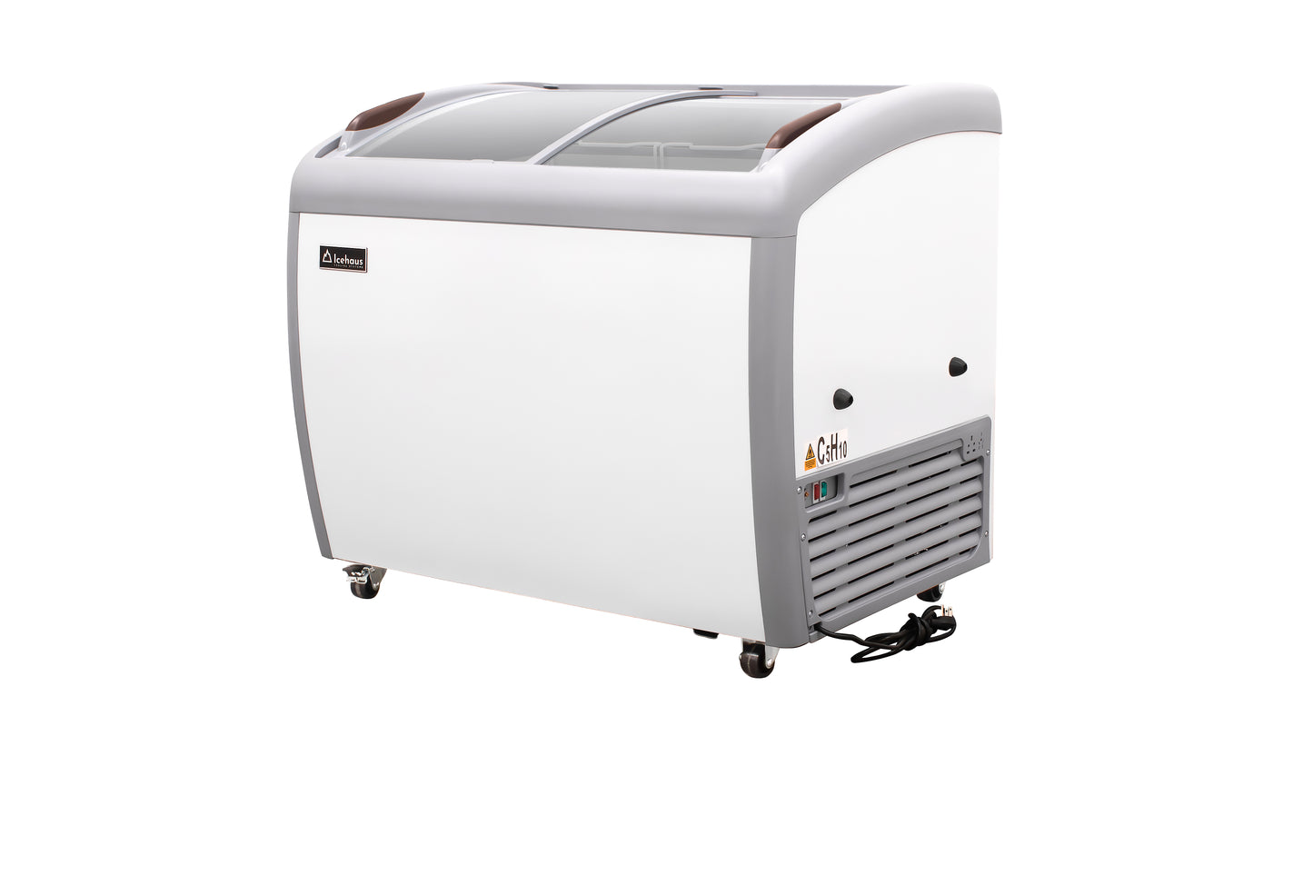 Congelador Paletero tapa cristal curvo IceHaus CHPC260 capacidad de 260 litros