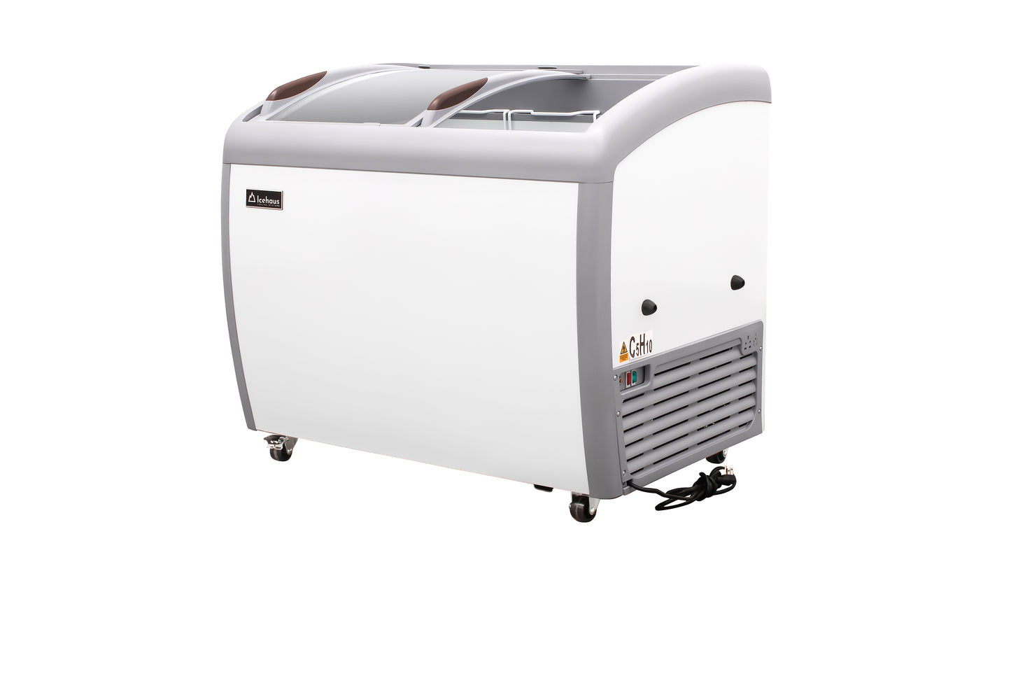 Congelador Paletero tapa cristal curvo IceHaus CHPC260 capacidad de 260 litros