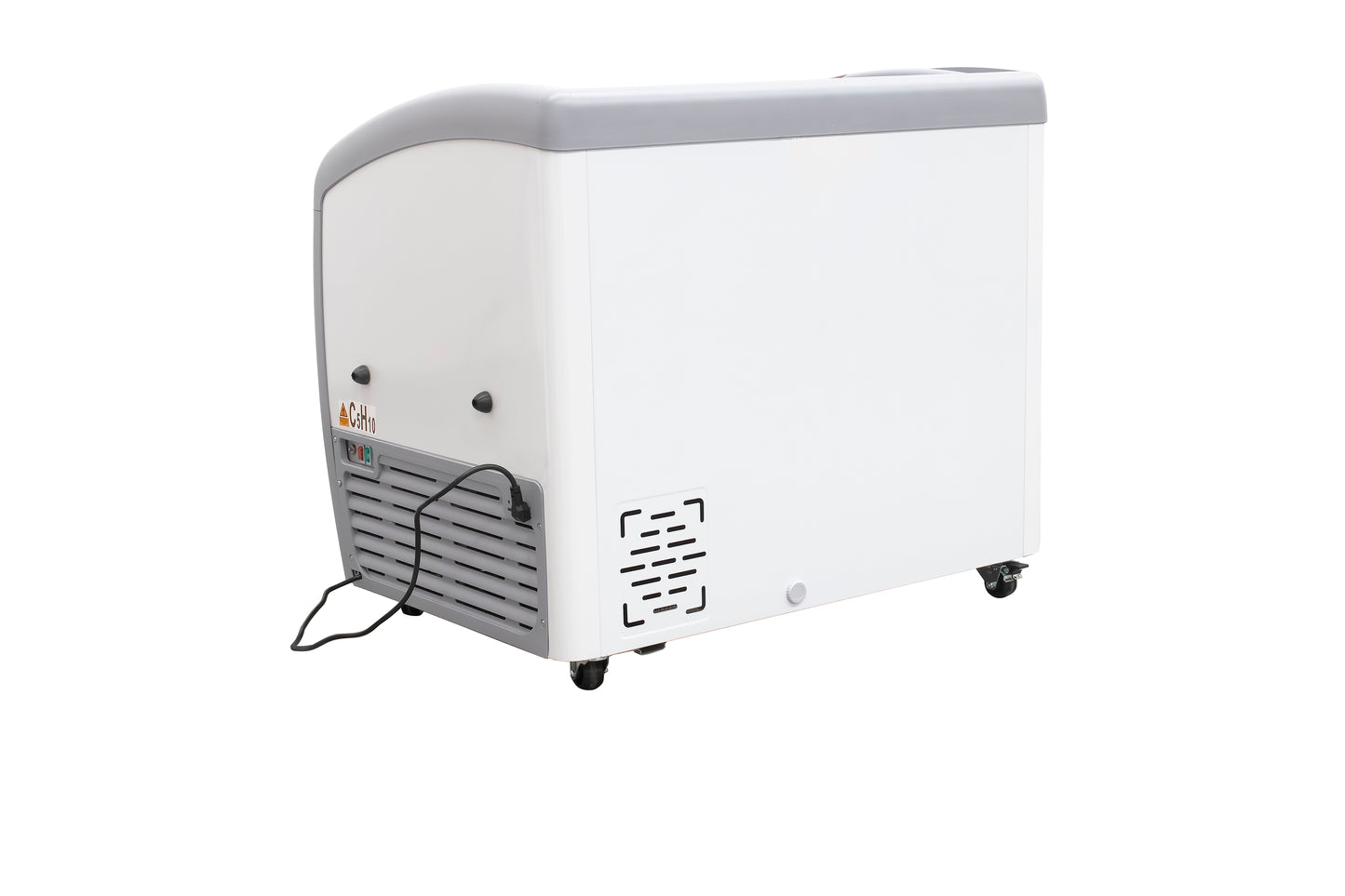Congelador Paletero tapa cristal curvo IceHaus CHPC260 capacidad de 260 litros