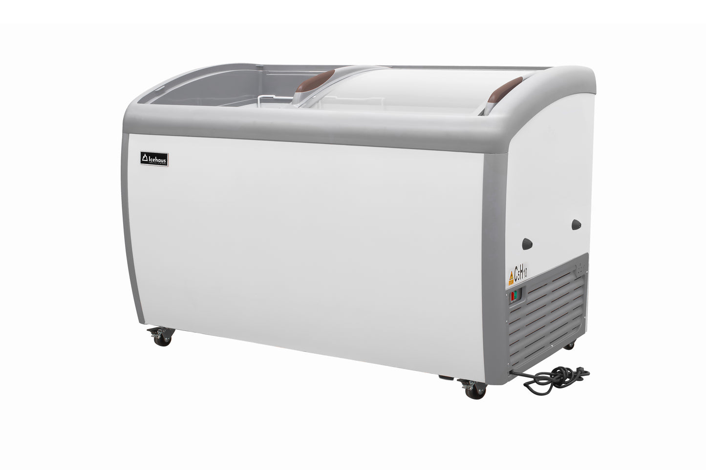 Congelador Paletero tapa cristal curvo CHPC360 IceHaus capacidad de 360 litros