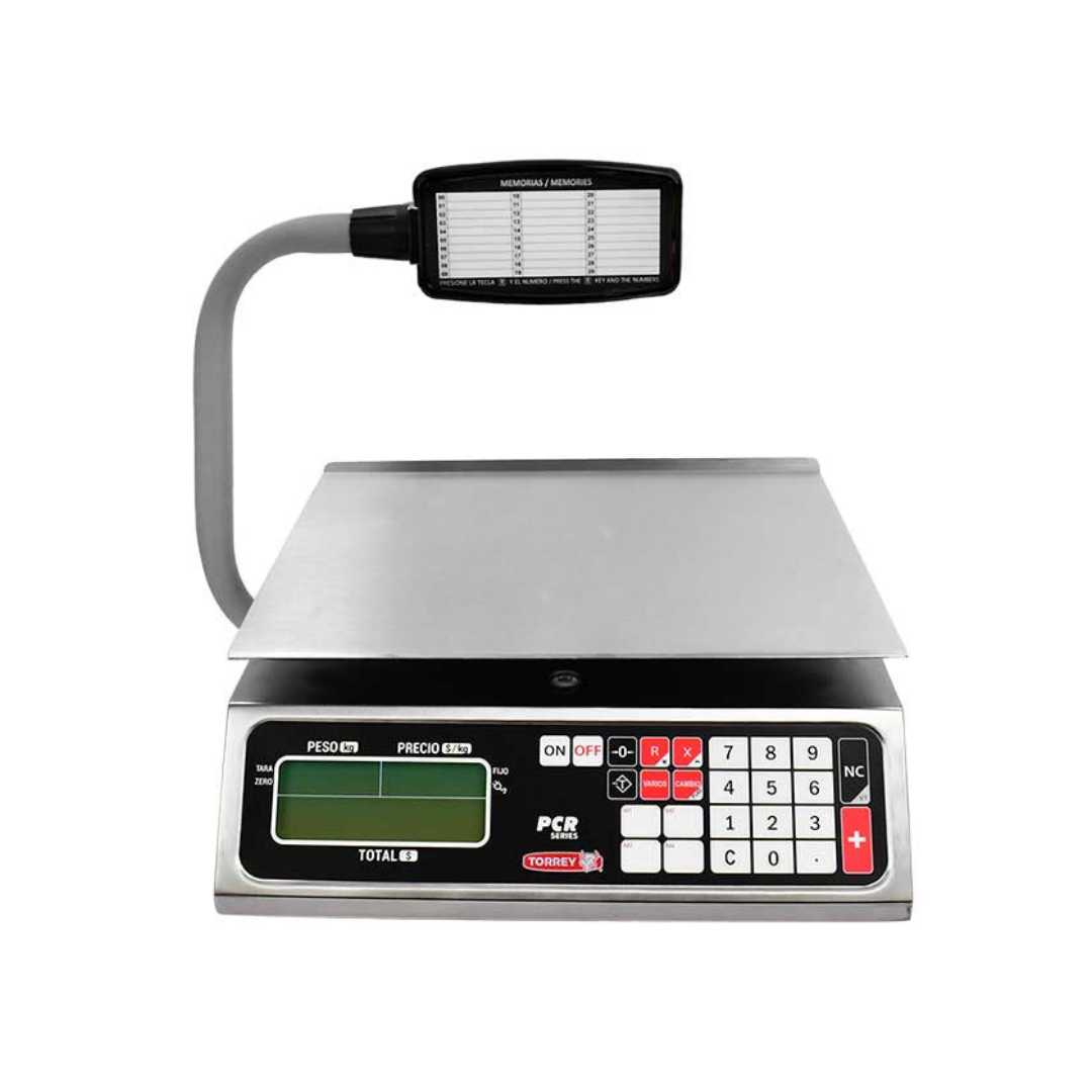 Báscula Digital Torrey PCR40TN 40kg 5 gramos precisión Acero Inoxidable Batería Recargable