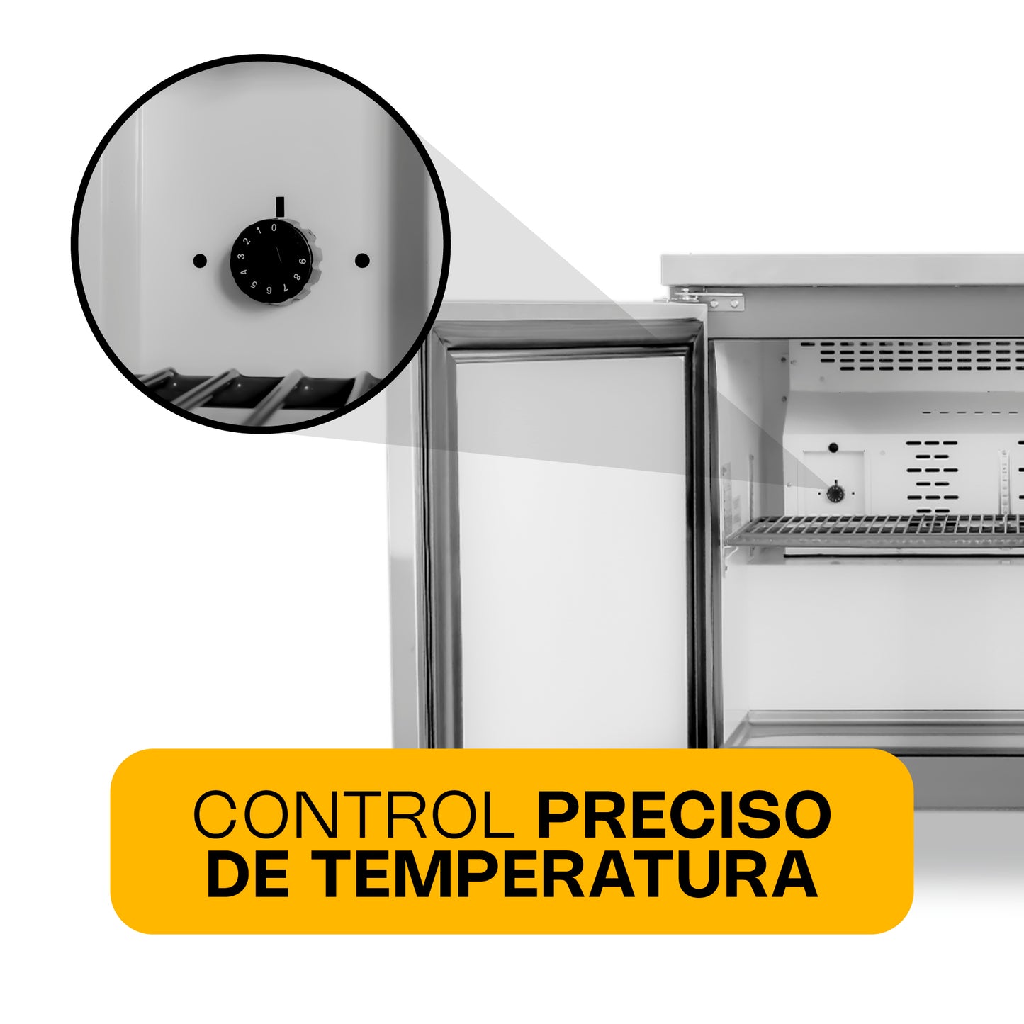 Mesa Refrigerada Bajo Barra Rhino Merbaj48 1/4hp 0 A 4°c