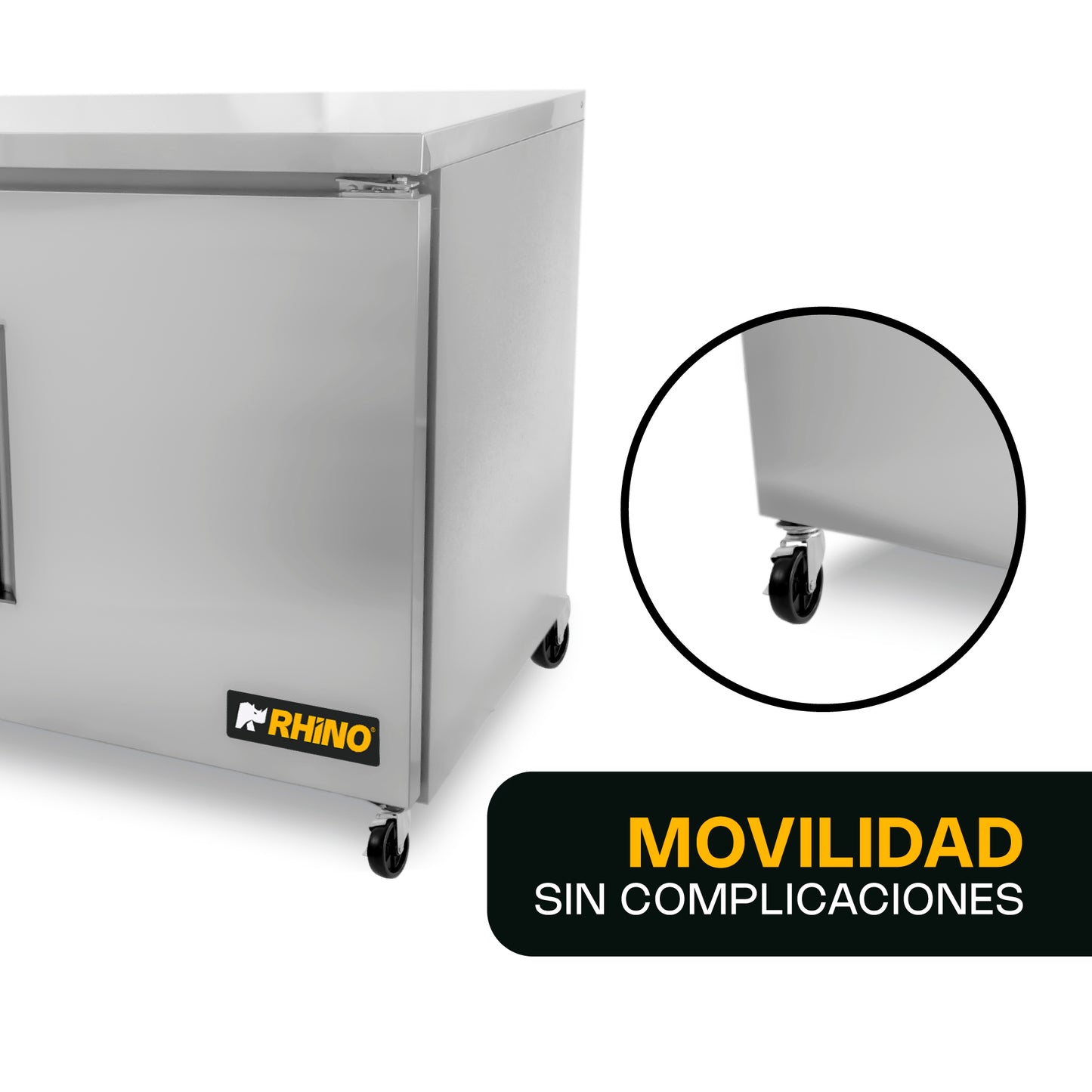 Mesa Refrigerada Bajo Barra Rhino Merbaj48 1/4hp 0 A 4°c