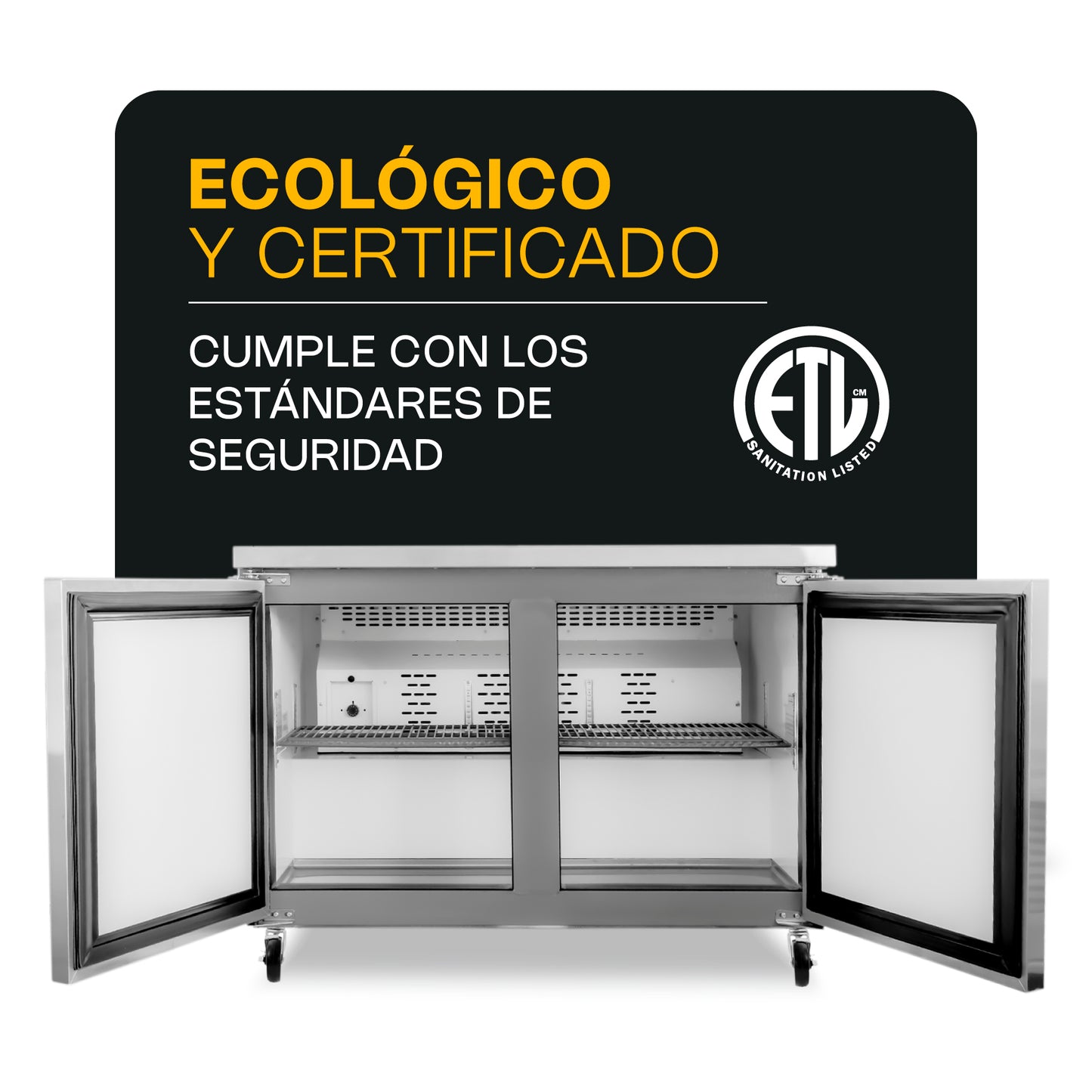 Mesa Refrigerada Bajo Barra Rhino Merbaj48 1/4hp 0 A 4°c