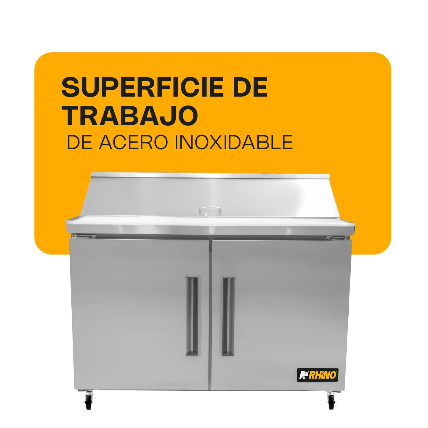 Mesa Refrigerada De Preparación Rhino Mersal48 13.3ft Rango Temp 0 a 4°C