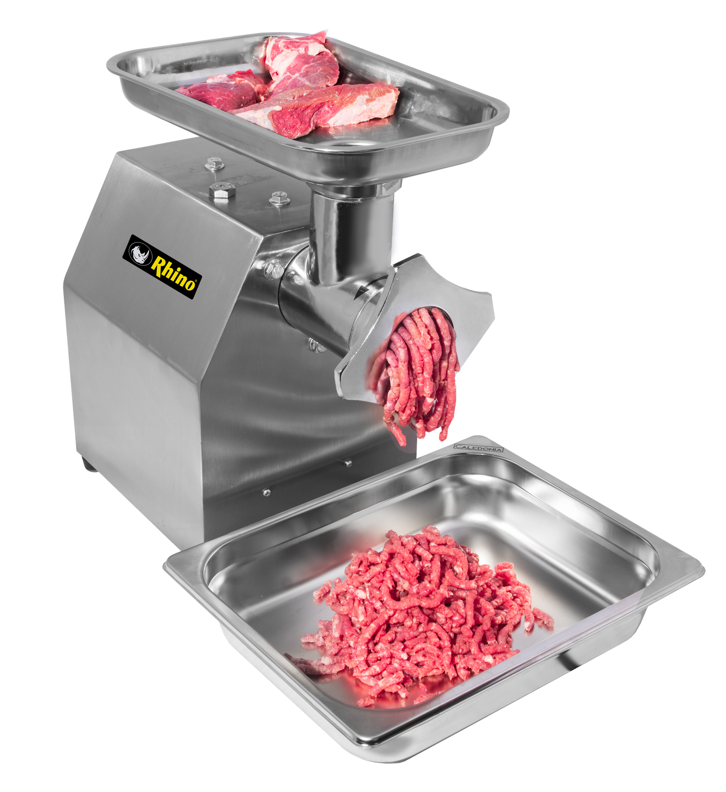 Molino Para Carne electrico 1 Hp Marca Rhino Moca-12 Acero Inox. 1HP 110V