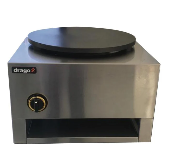 Crepera Sencilla Eléctrica Drago DE-1 30°C a 300°C Acero Inoxidable 110V 40cm diámetro