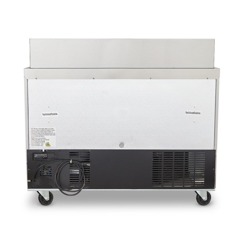 Mesa Refrigerada Acero Inoxidable Torrey MFS-48 Capacidad 368.1 litros rango temperatura 0.5 °C a 4.5 °C