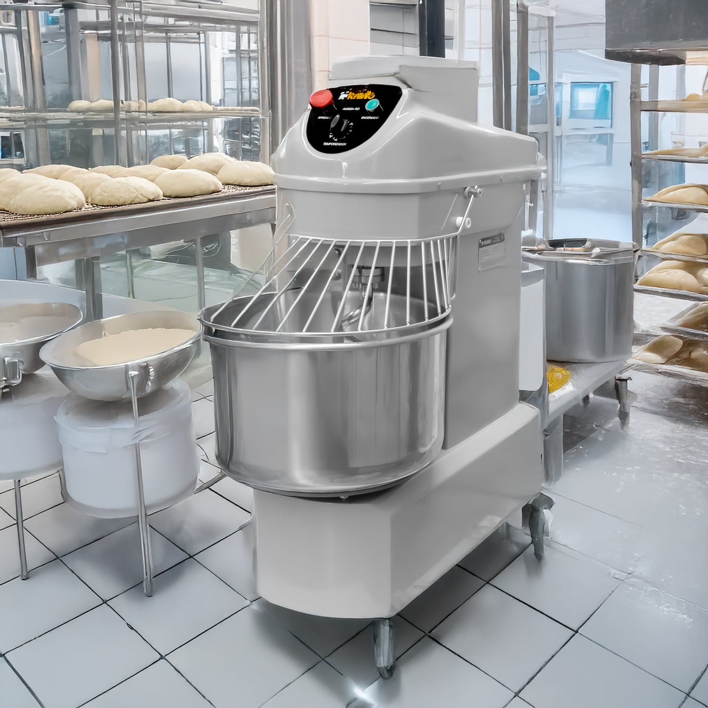 Amasadora Comercial Rhino Amasa50 Capacidad de 50 L o 30 kg de masa preparada