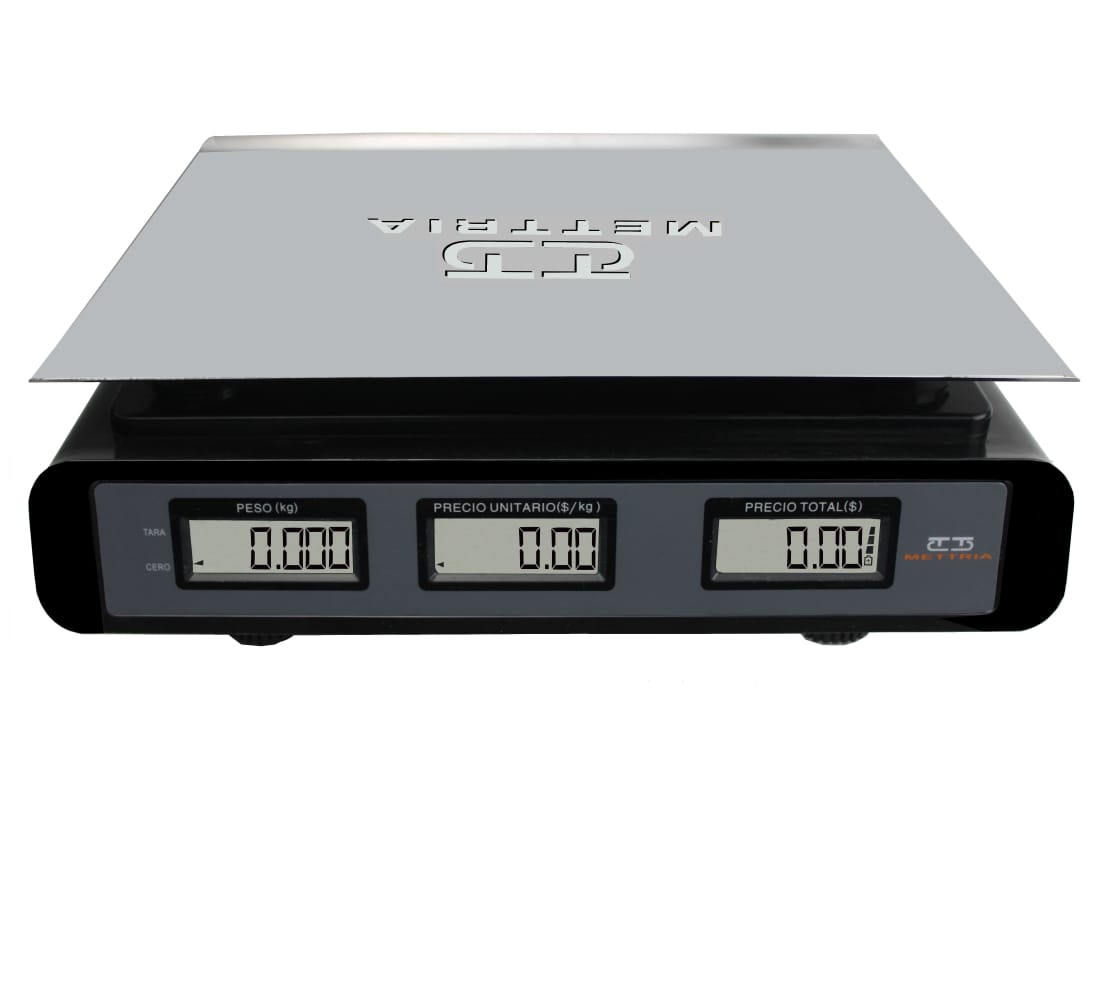 Bascula Digital Comercial Mettria Mtuv Black 40 Kg Robusta