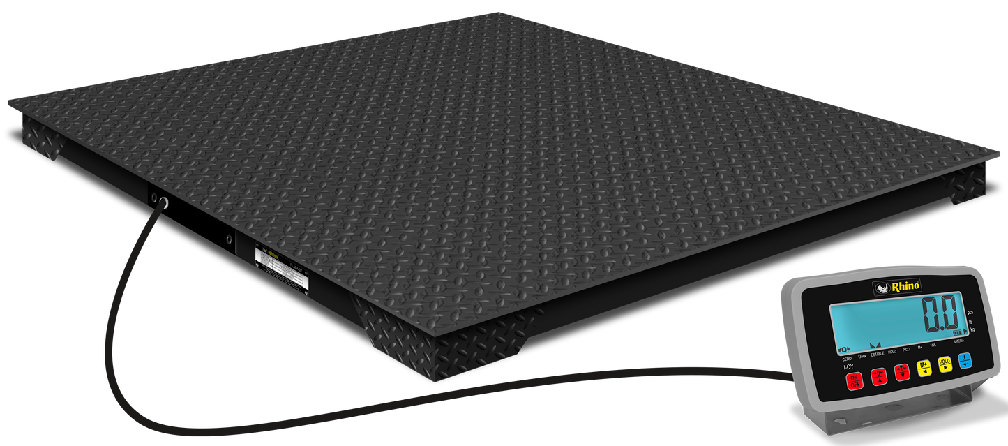 Báscula Industrial Digital Rhino Plaba12 3000kg 120x120cm Modulo indicador Iqy incluido
