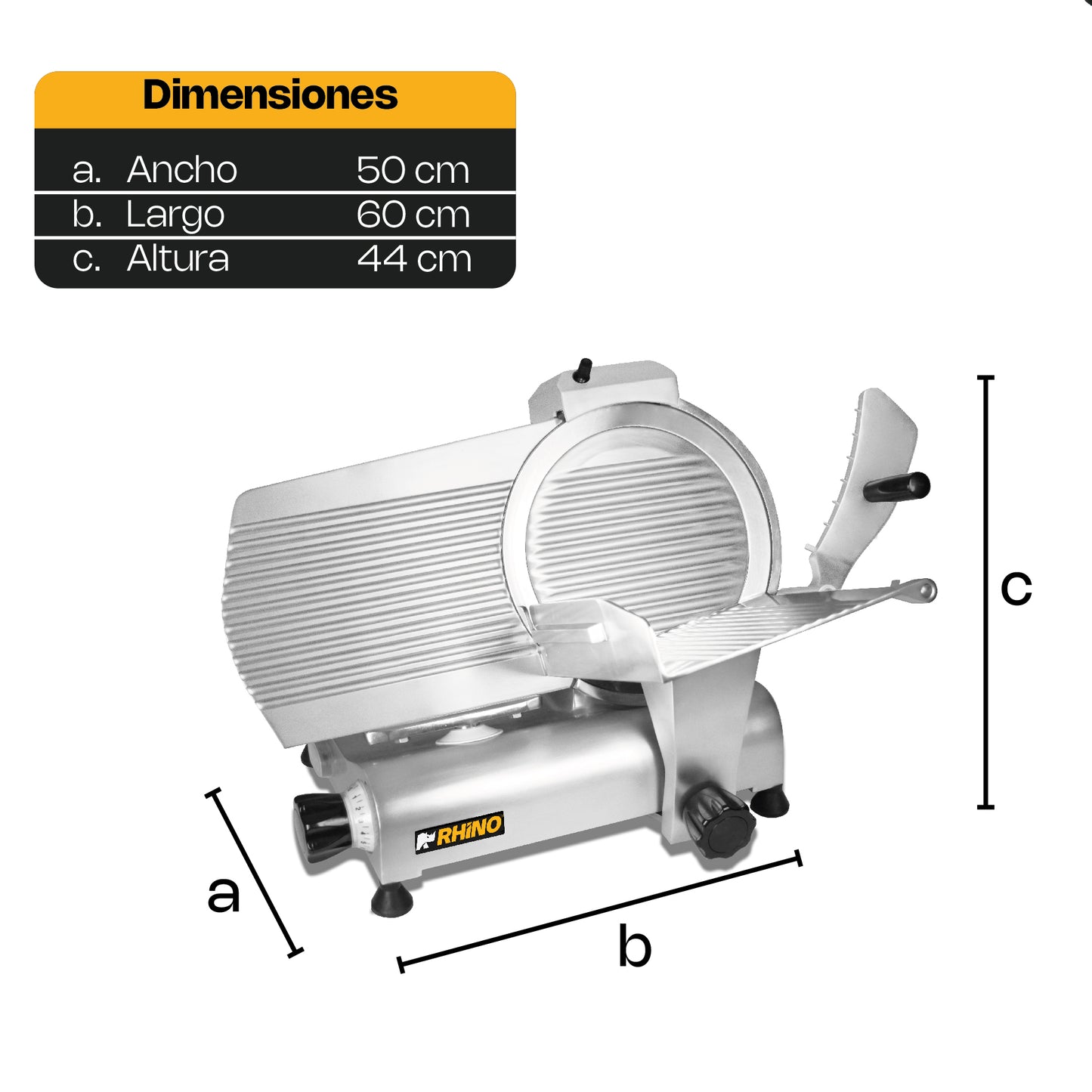 Rebanadora Jamon Marca Rhino Cuchilla De 300mm SLI-300 250W