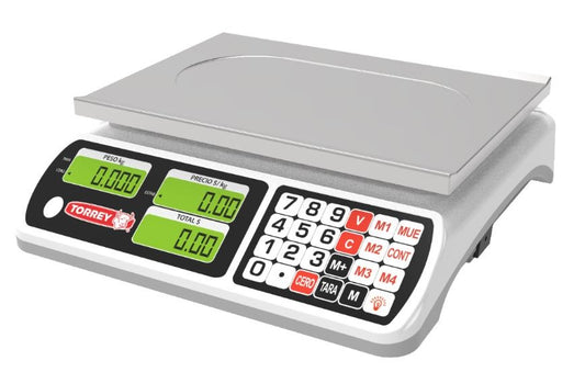 Báscula Digital Torrey SXE40 40kg precisión de 5g función peso precio pantalla iluminada batería recargable