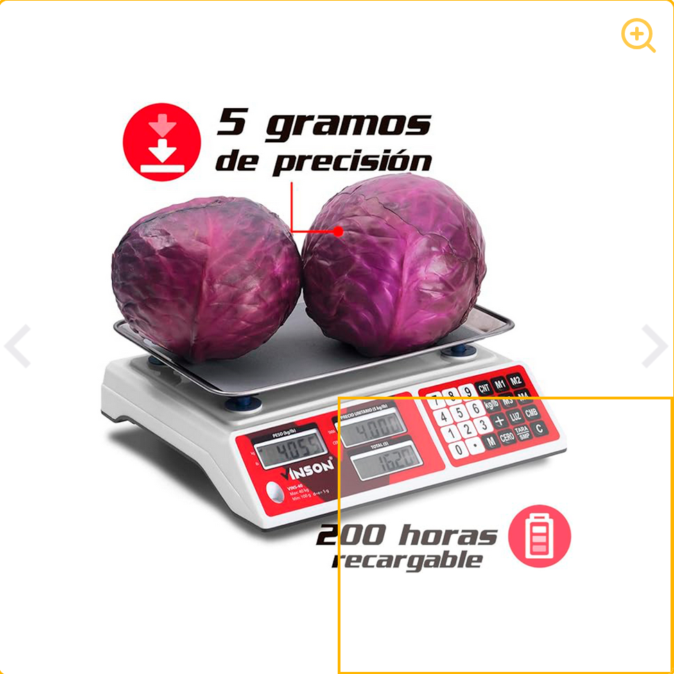 Báscula Electrónica Multifunciones Vins40 Marca Vinson 40 kg