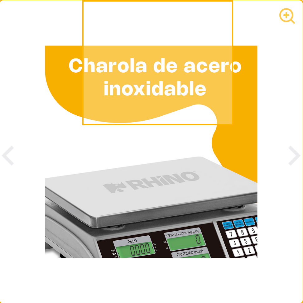 Báscula Comercial Digital Rhino Baco-30 30kg de capacidad, precisión de 1 gramo