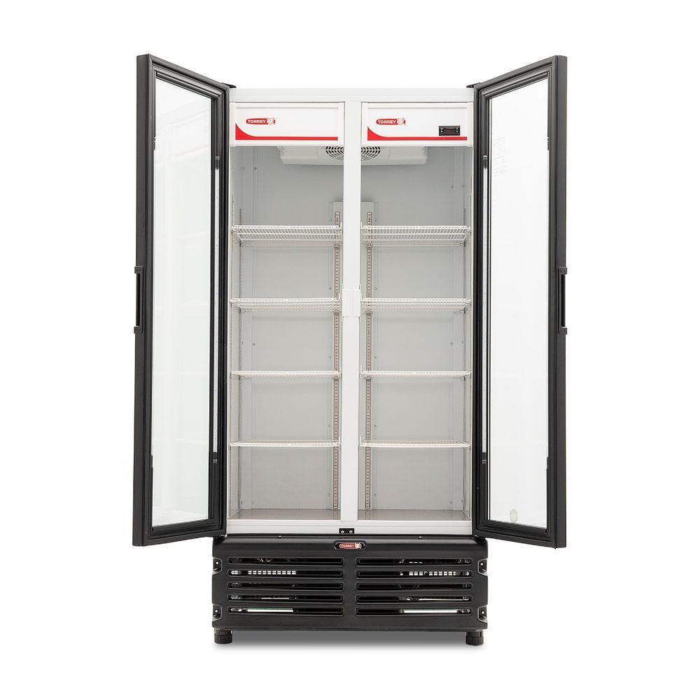Refrigerador Comercial Vertical 2 puertas Torrey Tvc-26 rango temperatura 2 A 6°c refresquero