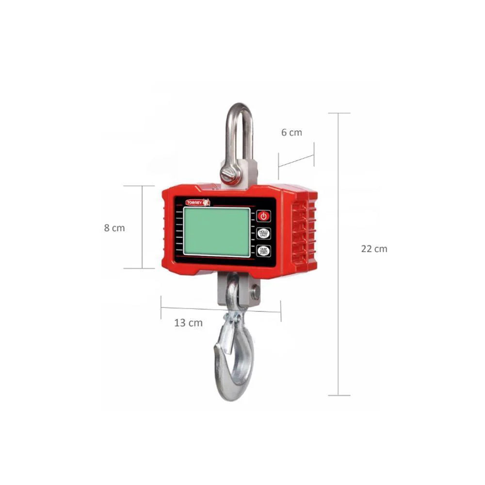 Báscula Digital Colgante Torrey Crs-500 Capacidad de 500kg Precisión 200g